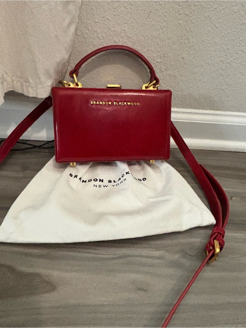 Brandon Blackwood Red Leather Slim trunk